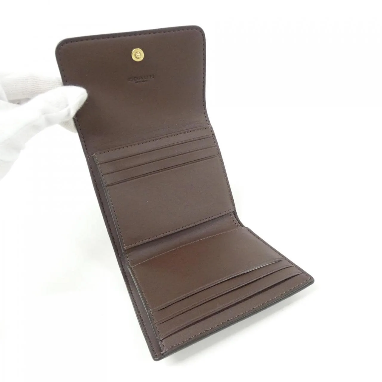 COACH CAT56 Wallet Canvas 黑色 帆布 新品 - 縮圖 4