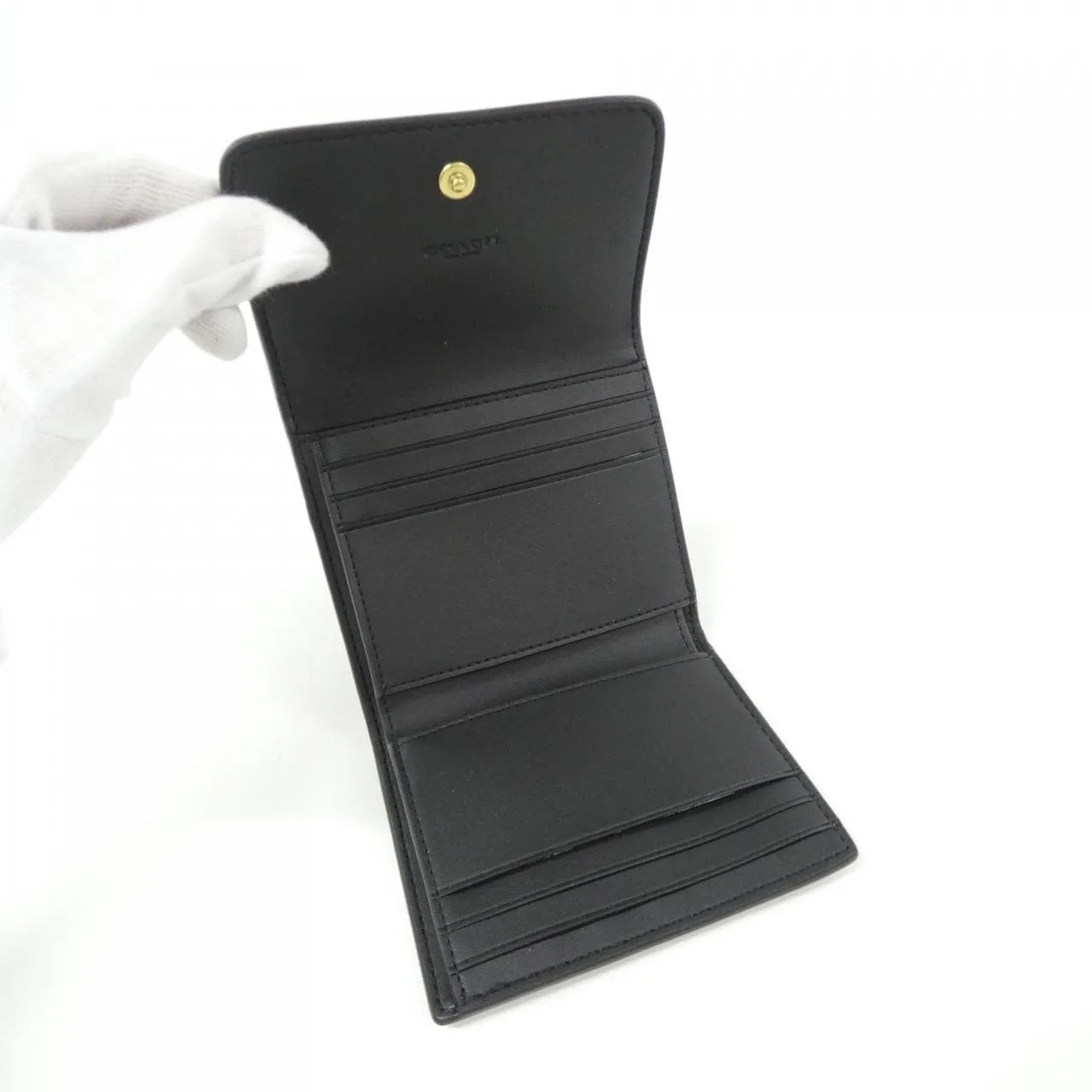 COACH CAO13 Wallet Leather 黑色 皮革 新品 - 縮圖 4