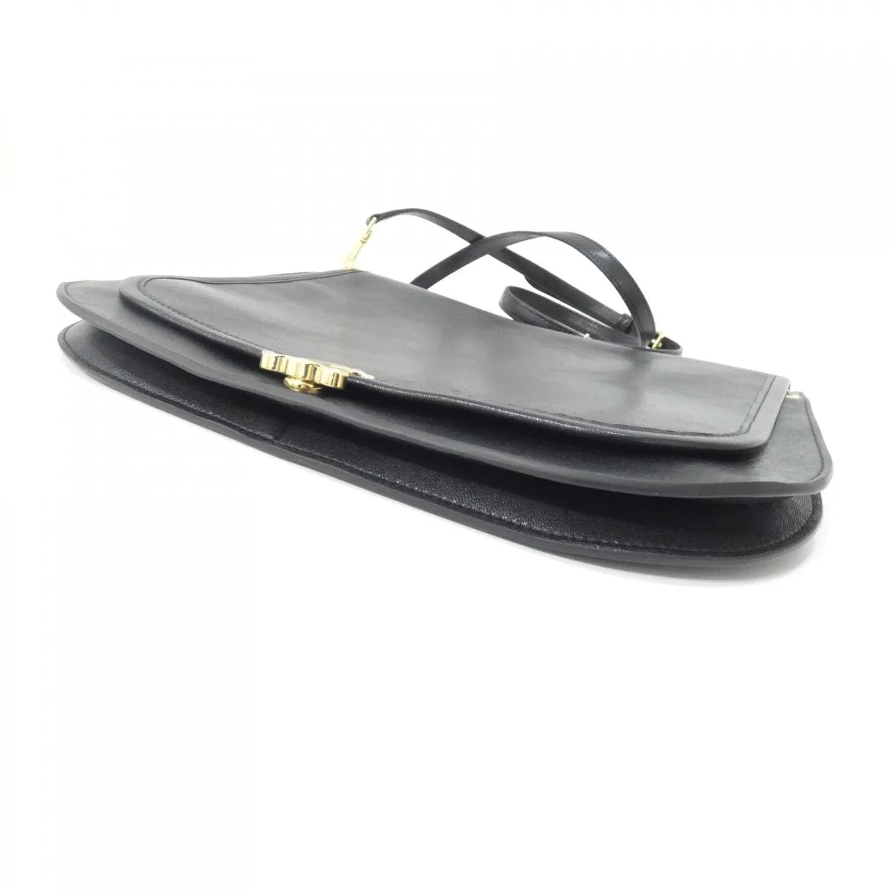 CELINE Triomphe 123632T88 Shoulder Lambskin Black Lambskin New - Thumbnail 3