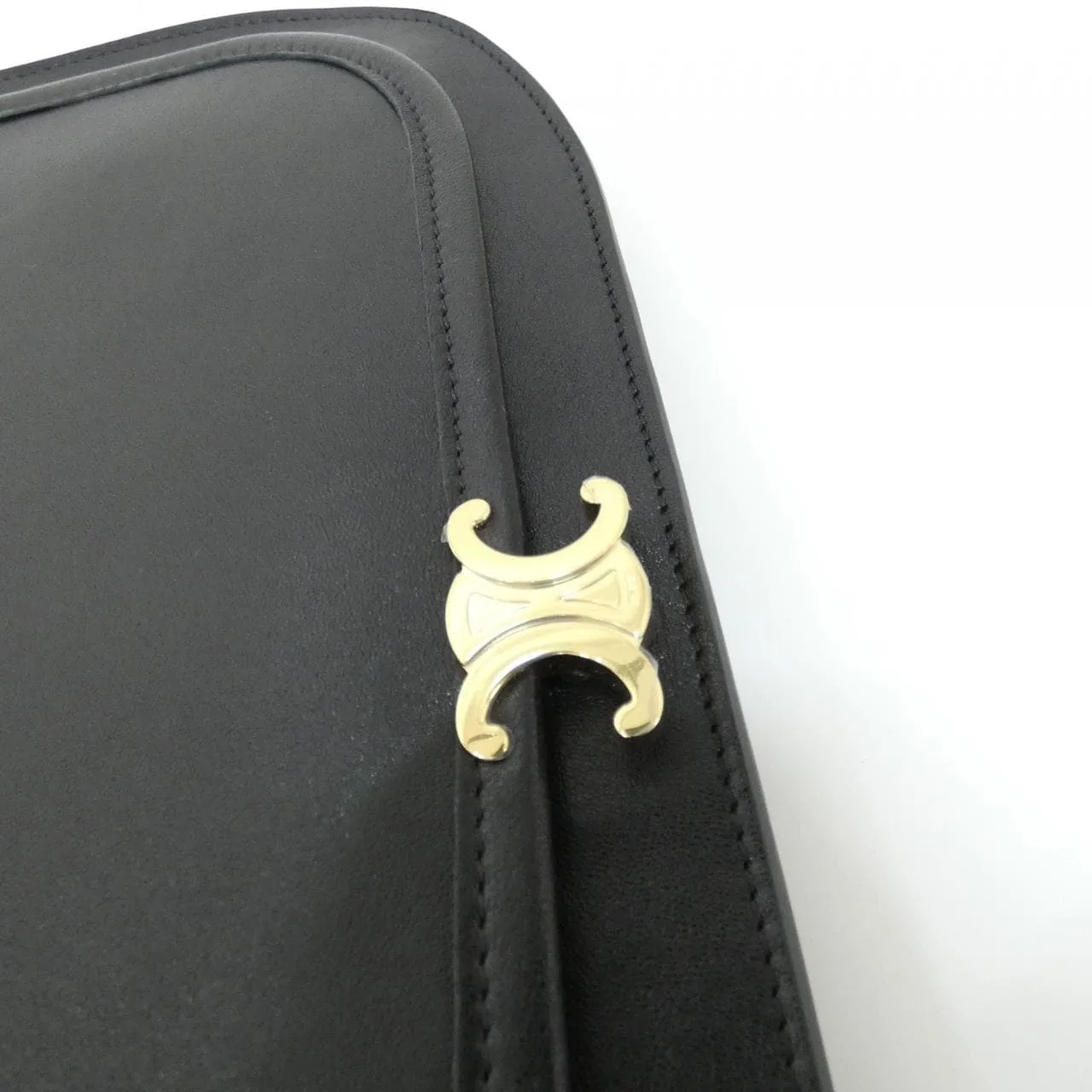 CELINE Triomphe 123632T88 Shoulder Lambskin Black Lambskin New - Thumbnail 4