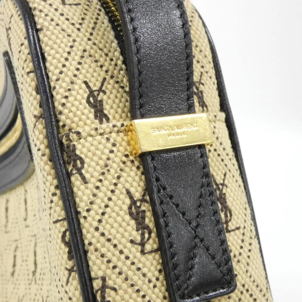 SAINT LAURENT 568608 HP41J 肩背包 帆布 黑色 帆布 中古品A - 縮圖 4