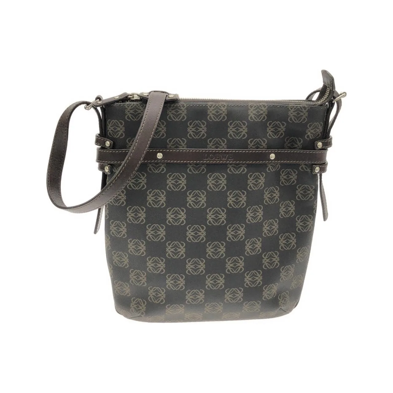 LOEWE 304 80 003 肩背包 棕色 中古品B - 縮圖 2