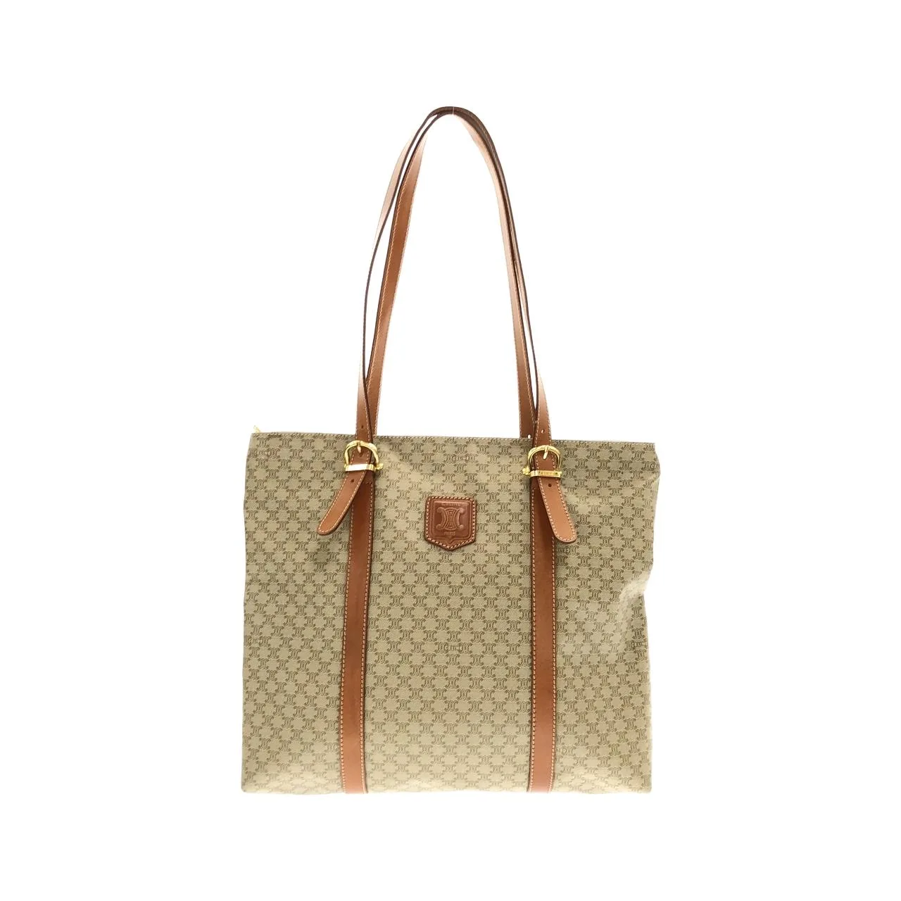 CELINE Handbag Canvas Beige