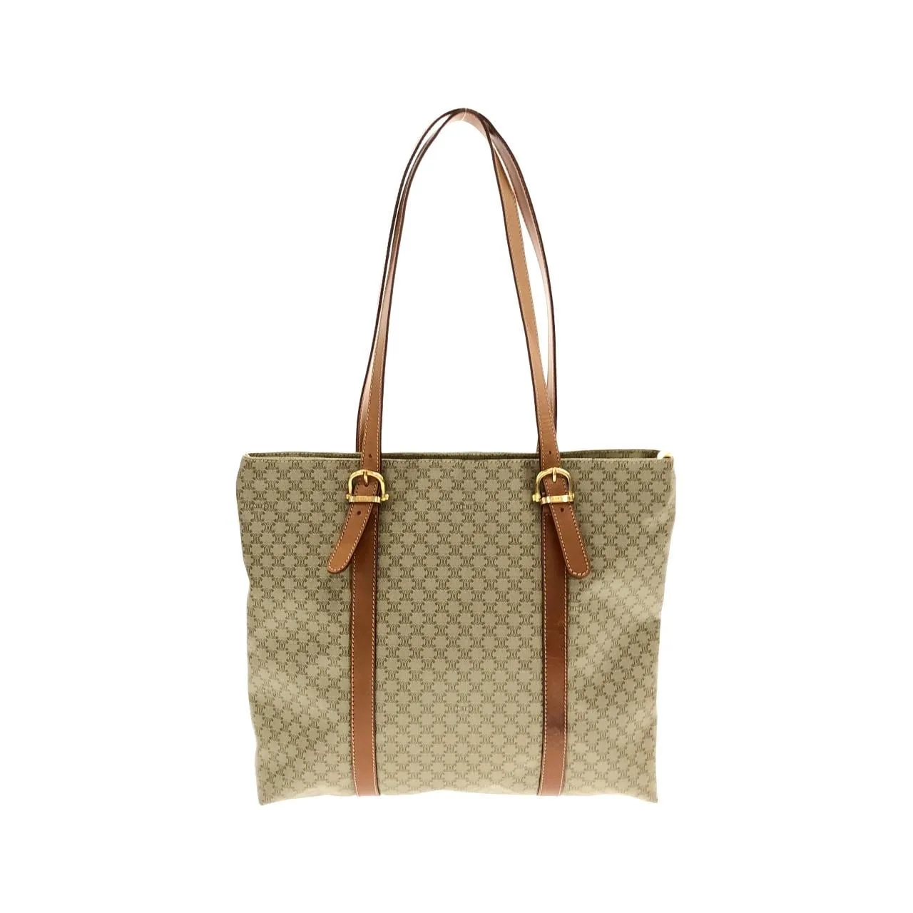 CELINE Handbag Canvas 米色 帆布 中古品B - 縮圖 2
