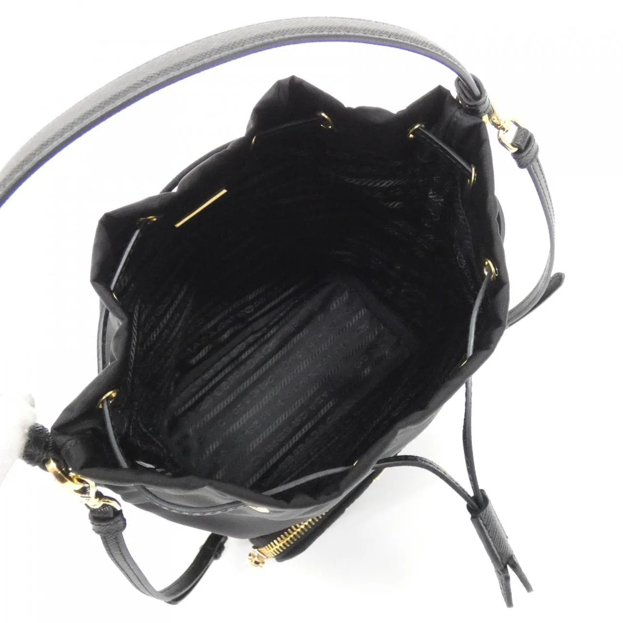 PRADA 1BH038 Handbag Black Rank A - Thumbnail 7