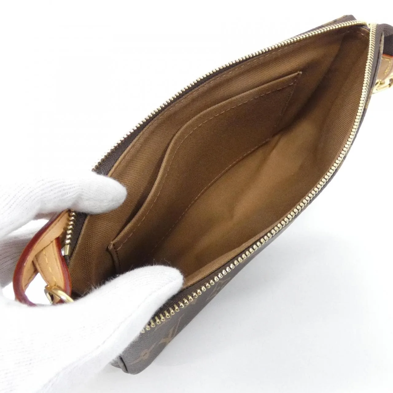 LOUIS VUITTON Pochette M40712 Pochette Monogram 黑色 Monogram 中古品A - 縮圖 6