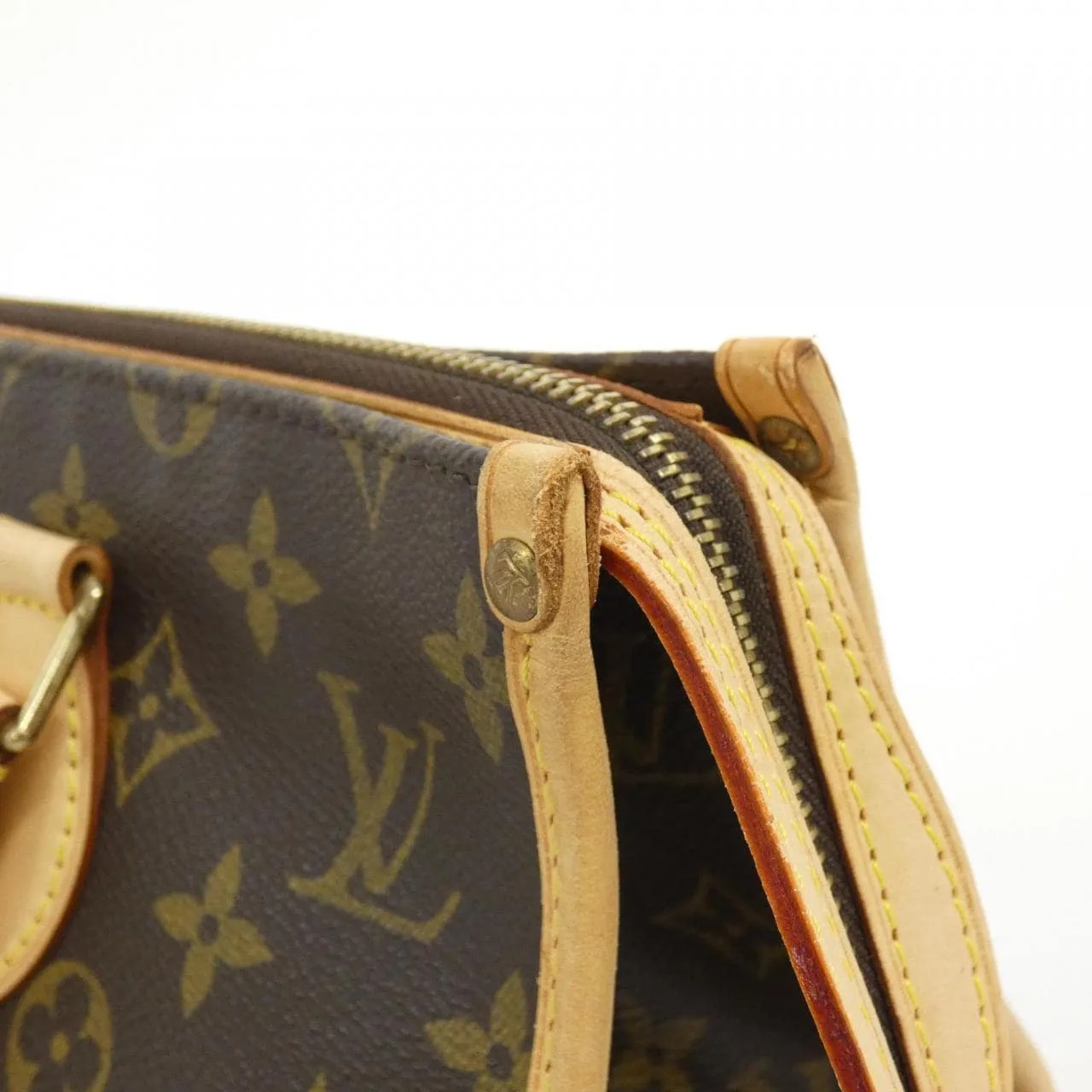 LOUIS VUITTON M40009 Handbag Monogram 黑色 Monogram 中古品B - 縮圖 4