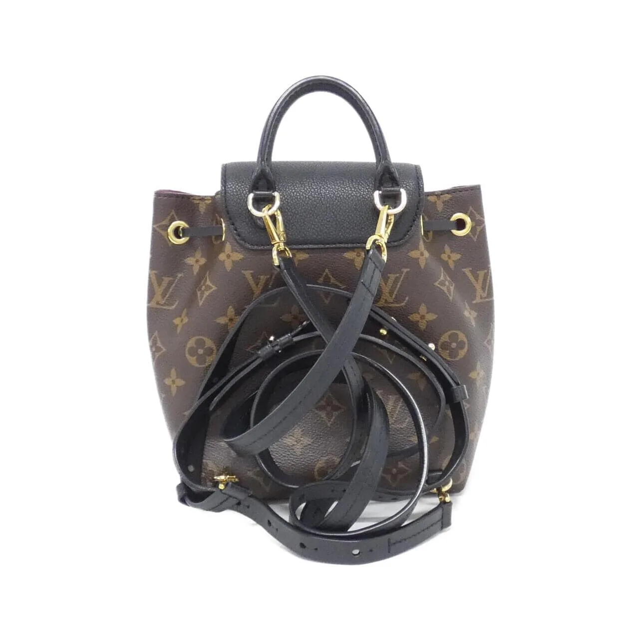 LOUIS VUITTON Montsouris M45516 Backpack Monogram 黑色 Monogram 中古品A - 縮圖 2
