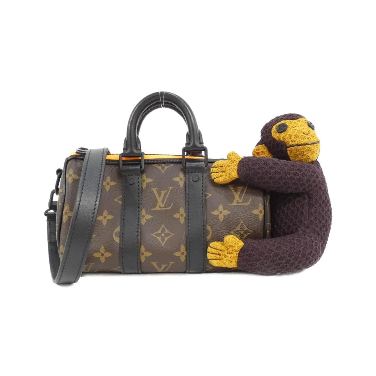LOUIS VUITTON Keepall M80118 Boston Monogram Black