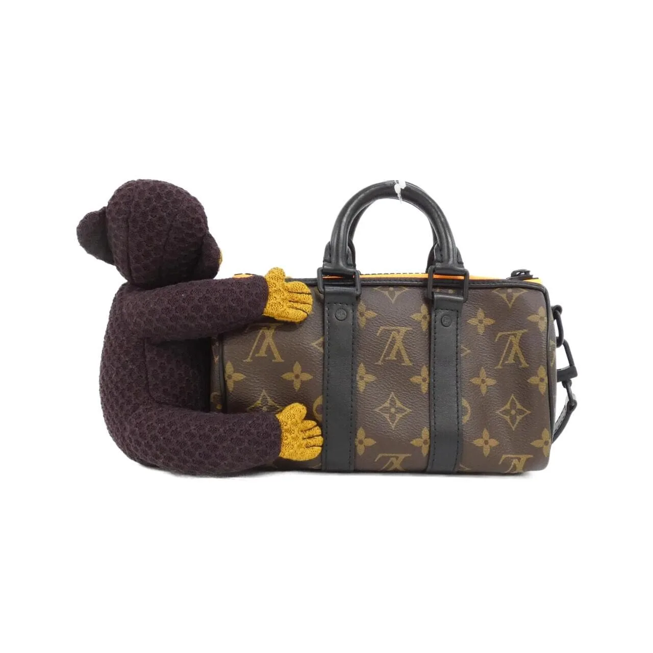 LOUIS VUITTON Keepall M80118 Boston Monogram 黑色 Monogram 中古品A - 縮圖 2