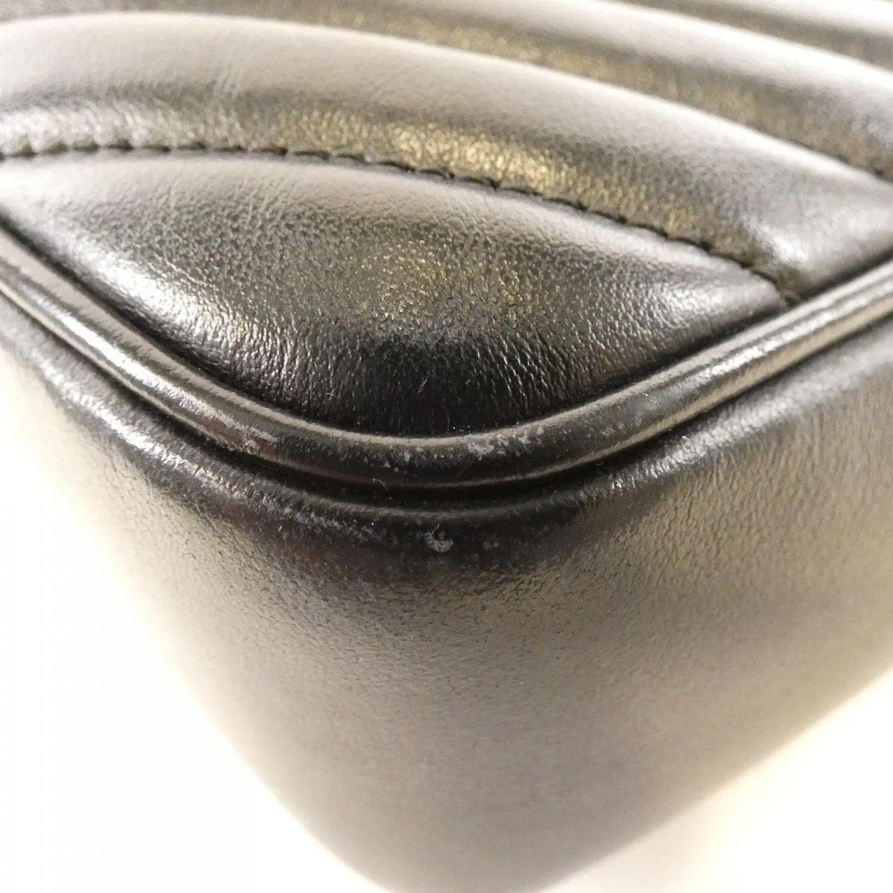 SAINT LAURENT 520534 DV707 Shoulder Leather 黑色 皮革 中古品B - 縮圖 3