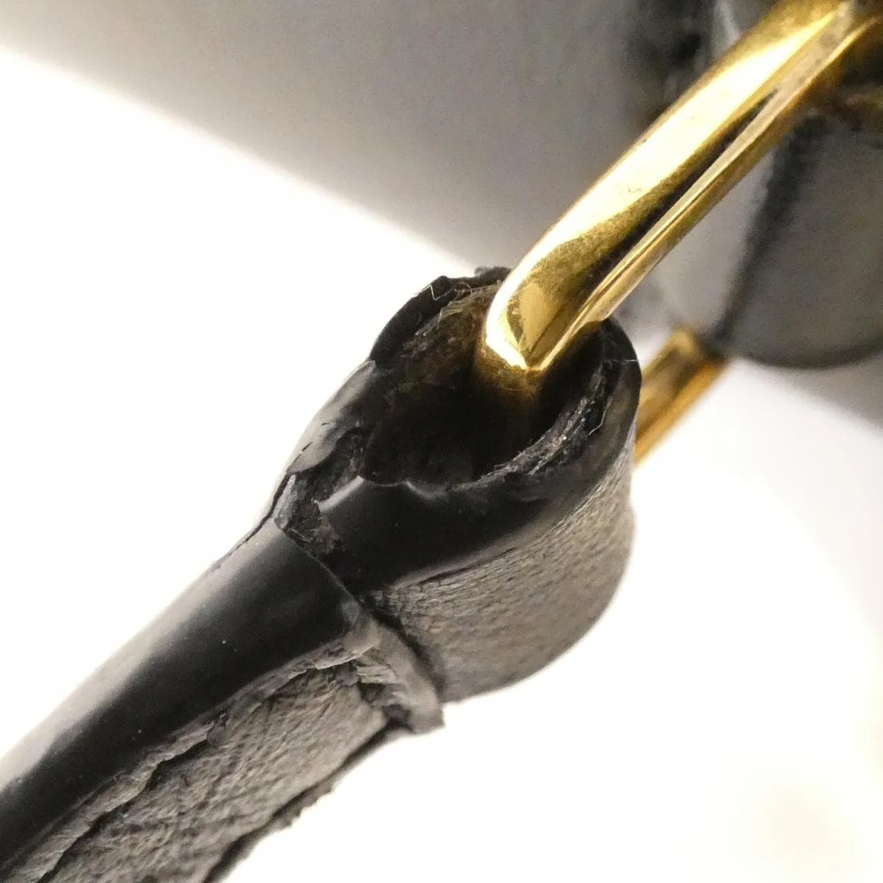 SAINT LAURENT 520534 DV707 Shoulder Leather 黑色 皮革 中古品B - 縮圖 8