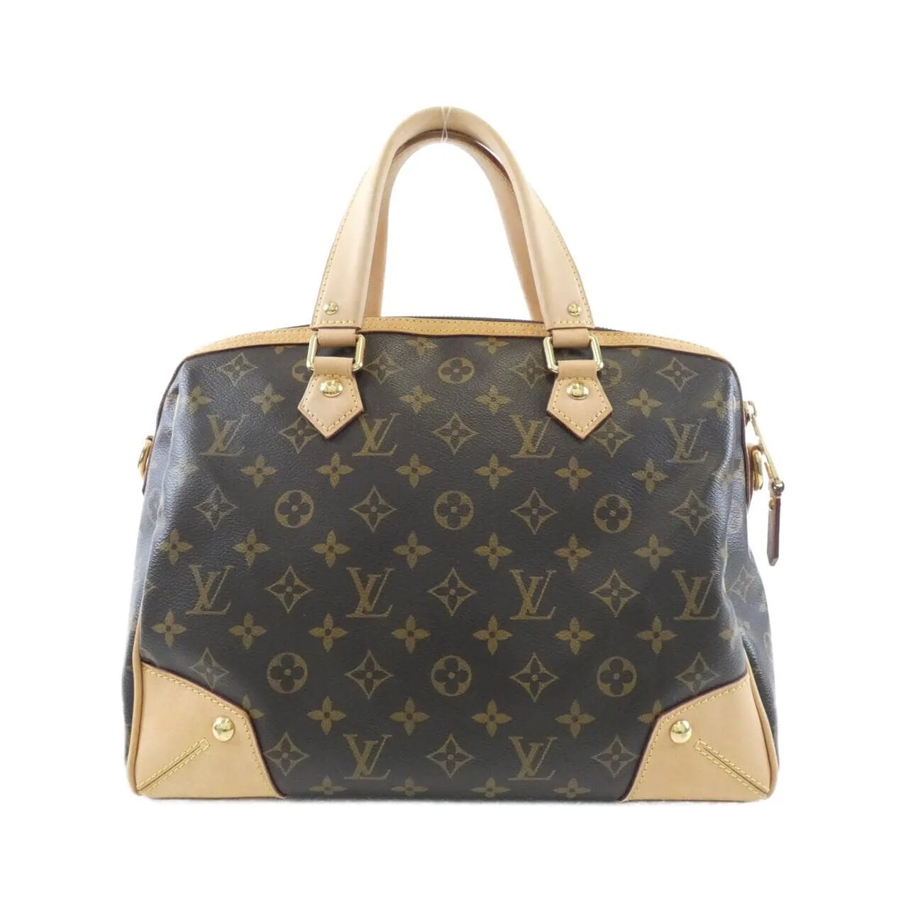 LOUIS VUITTON M40325 Handbag Monogram 黑色 Monogram 中古品B - 縮圖 2