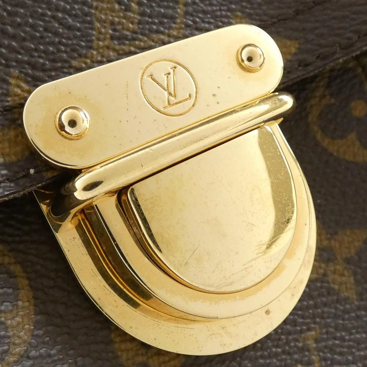 LOUIS VUITTON M40026 Handbag Monogram 黑色 Monogram 中古品A - 縮圖 4