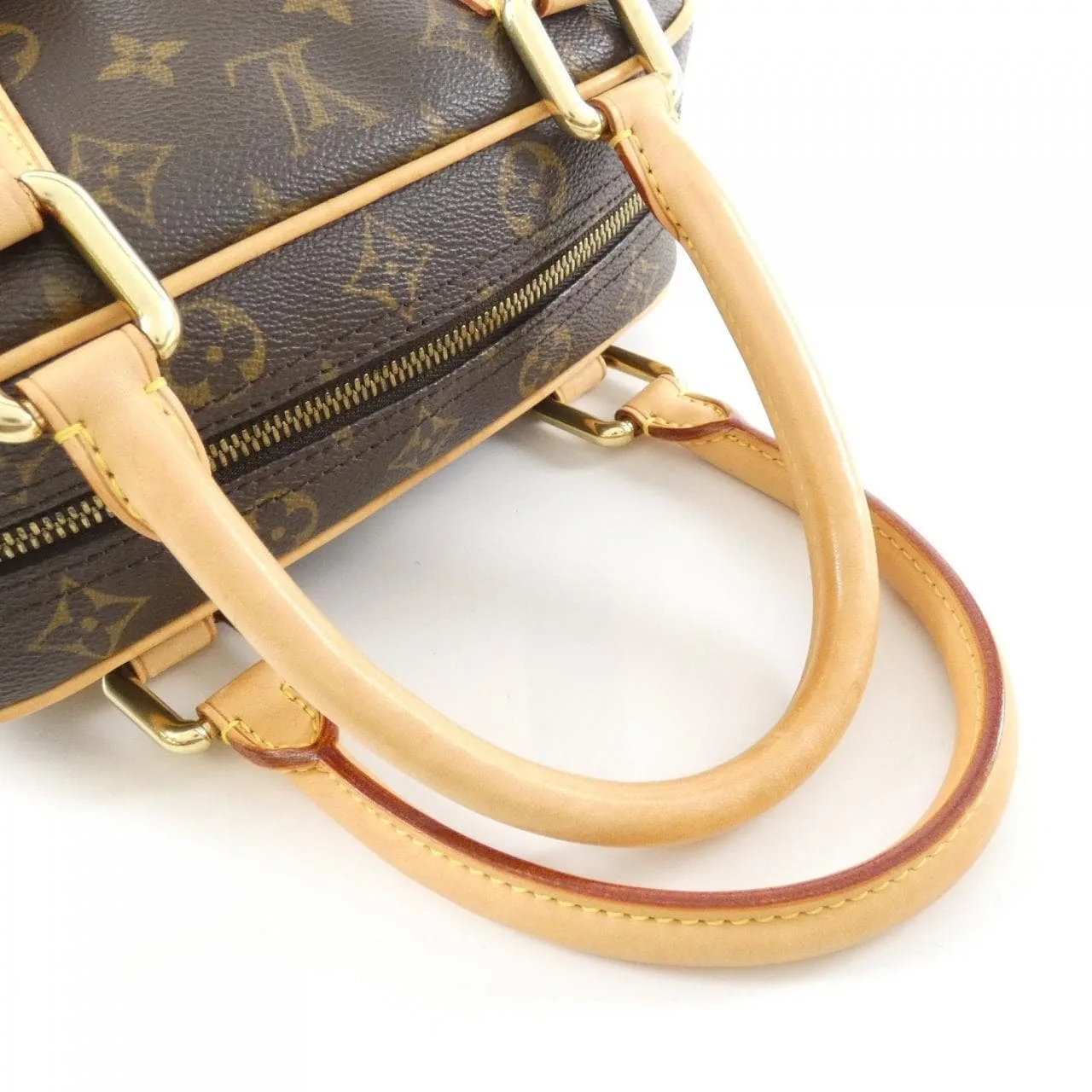 LOUIS VUITTON M40026 Handbag Monogram 黑色 Monogram 中古品A - 縮圖 7