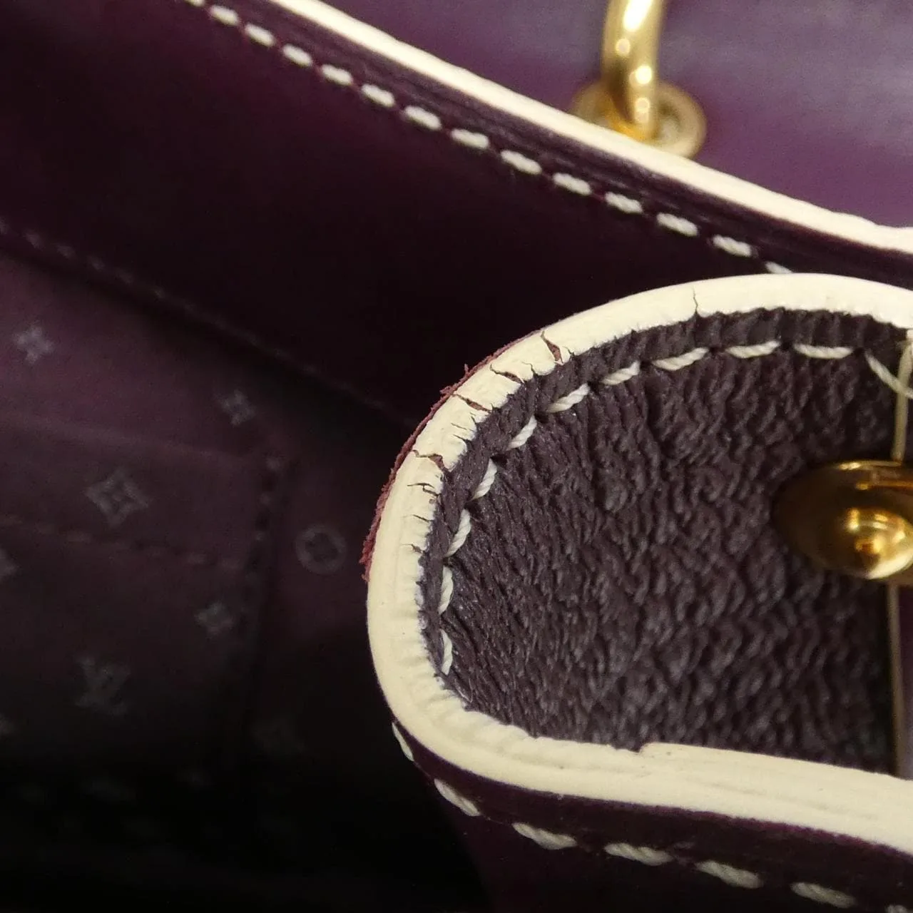 LOUIS VUITTON M91822 Shoulder Leather 黑色 皮革 中古品A - 縮圖 7