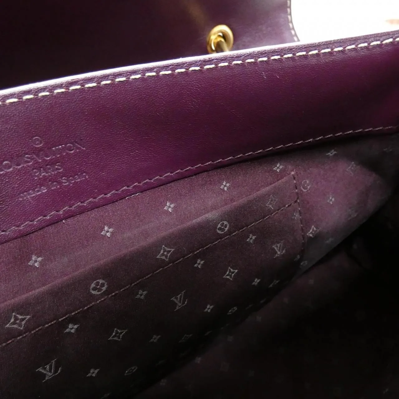 LOUIS VUITTON M91822 Shoulder Leather 黑色 皮革 中古品A - 縮圖 8