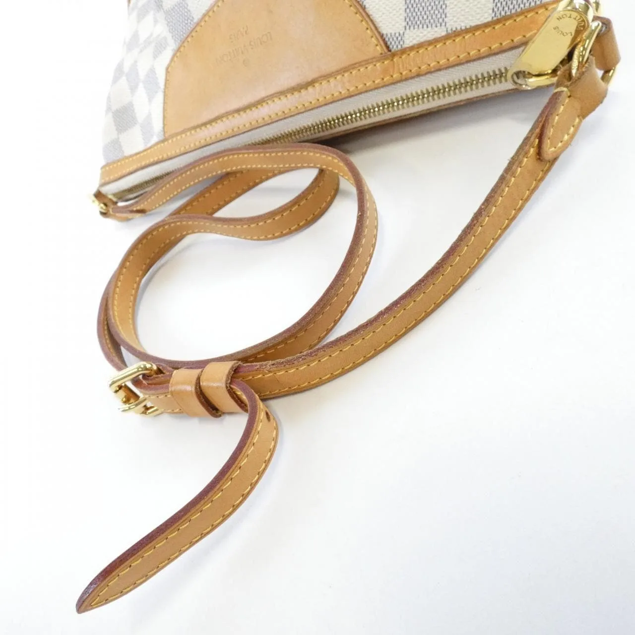 LOUIS VUITTON Siracusa N41113 Shoulder Damier 黑色 Damier 中古品B - 縮圖 8