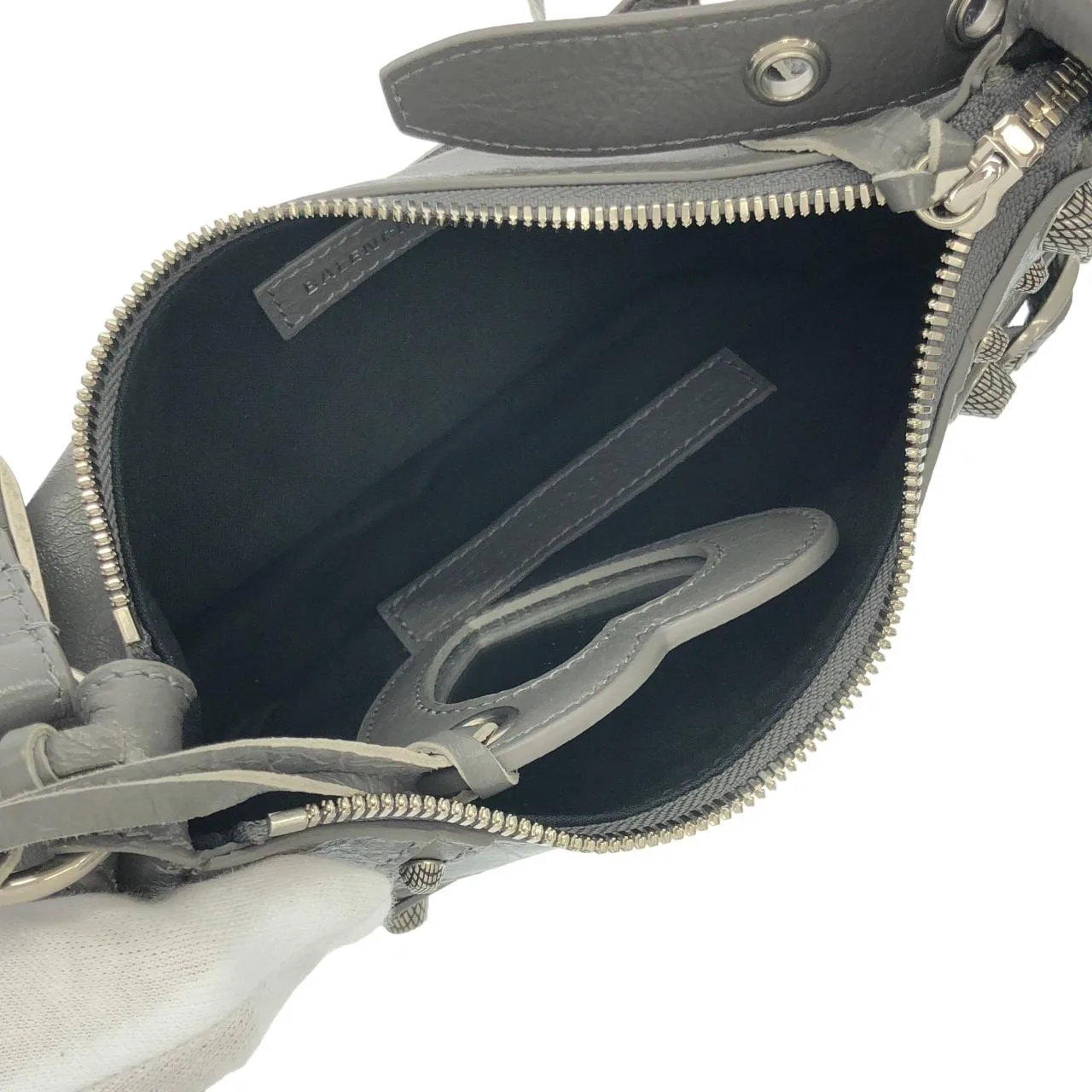 BALENCIAGA Le Cagole 671309 1VG9Y 肩背包 羊皮 黑色 羊皮 中古品A - 縮圖 8