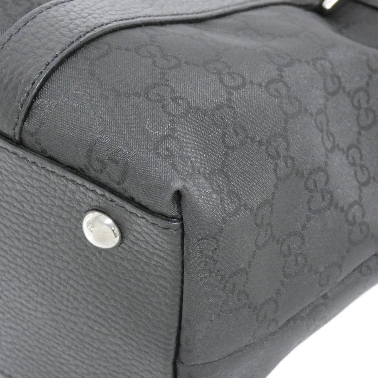 GUCCI 268640 Handbag Nylon 黑色 尼龍 中古品A - 縮圖 3