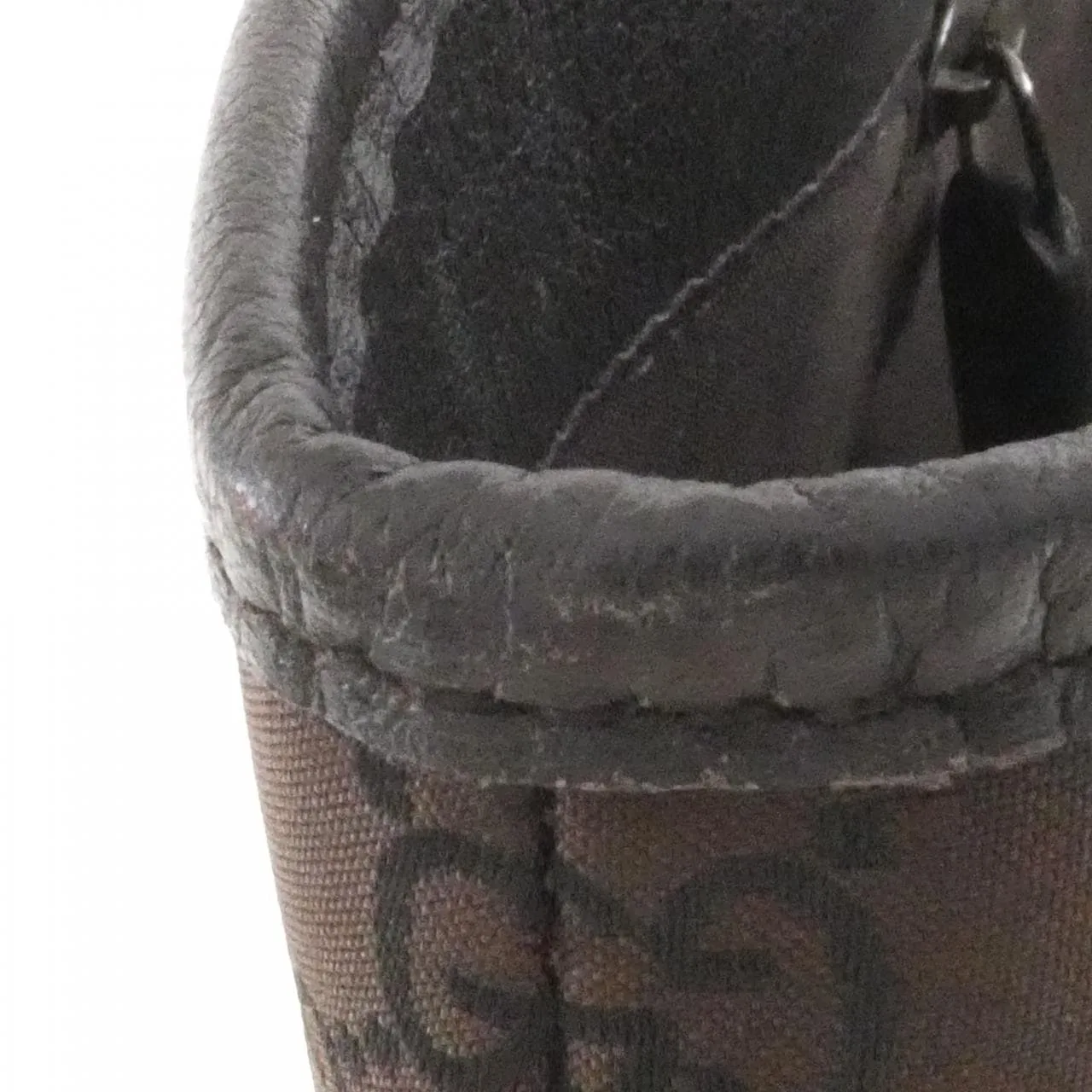 GUCCI 257304 Handbag Nylon 棕色 尼龍 中古品A - 縮圖 4