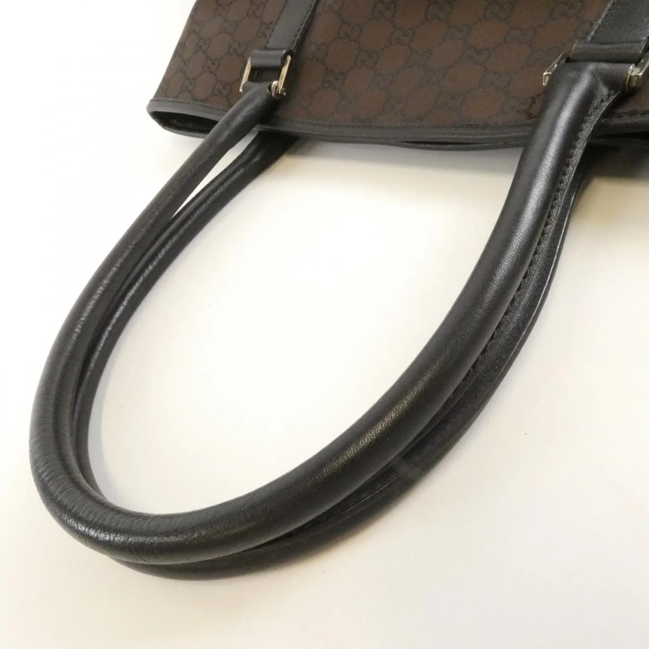 GUCCI 257304 Handbag Nylon 棕色 尼龍 中古品A - 縮圖 5