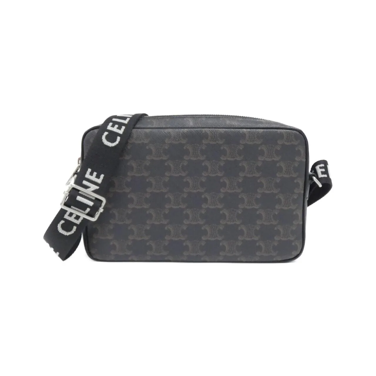 CELINE 197202DND Shoulder Canvas Black