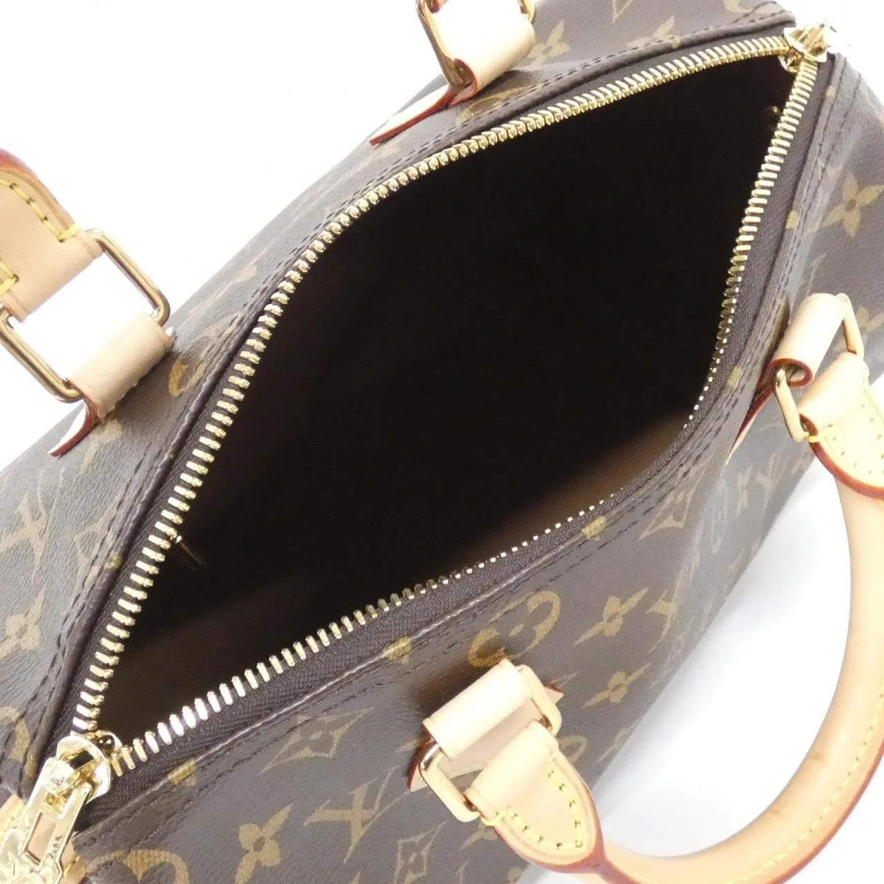 LOUIS VUITTON Speedy M46977 Boston Monogram 黑色 Monogram 中古品A - 縮圖 10