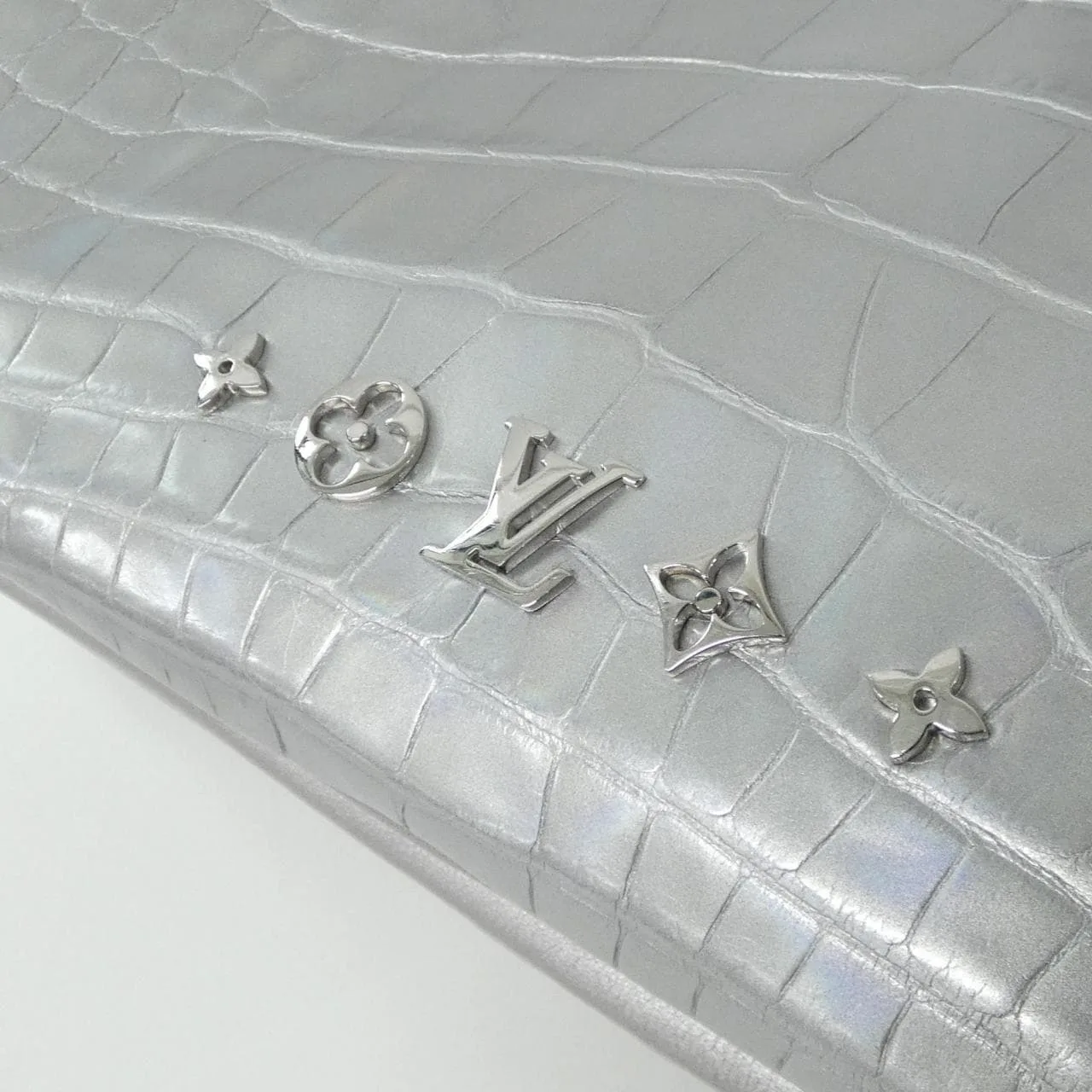 LOUIS VUITTON N84043 Shoulder Leather 銀色 皮革 中古品A - 縮圖 4