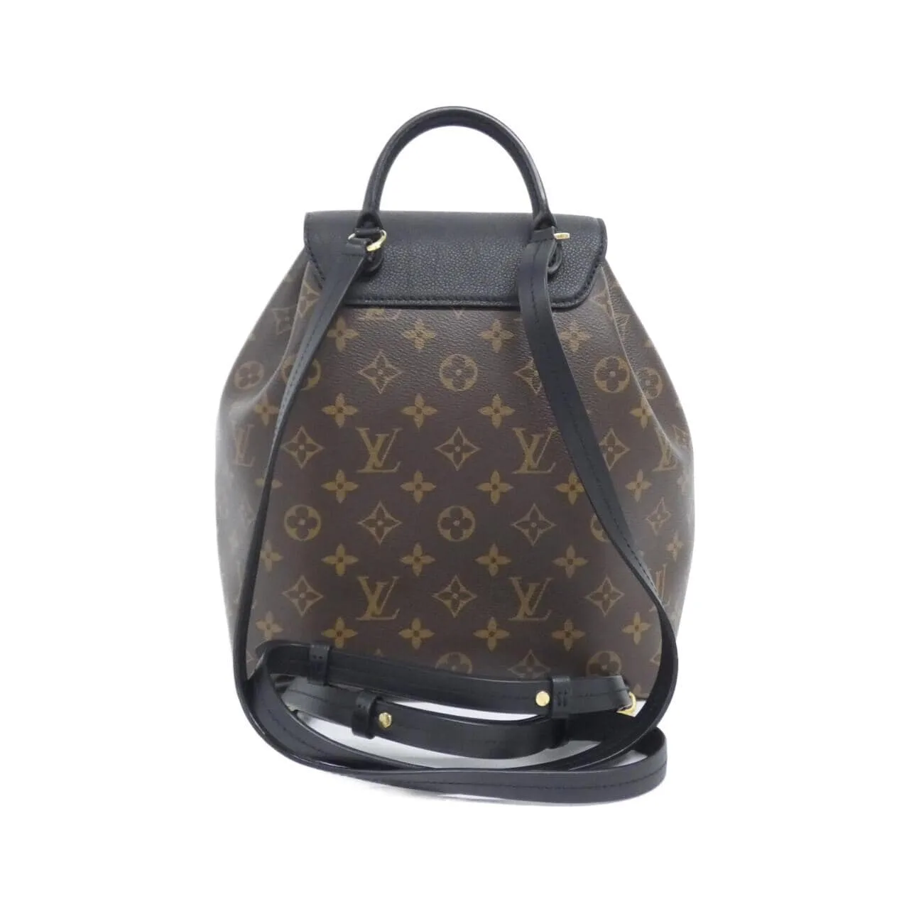 LOUIS VUITTON Montsouris M45515 Backpack Monogram 黑色 Monogram 中古品A - 縮圖 2