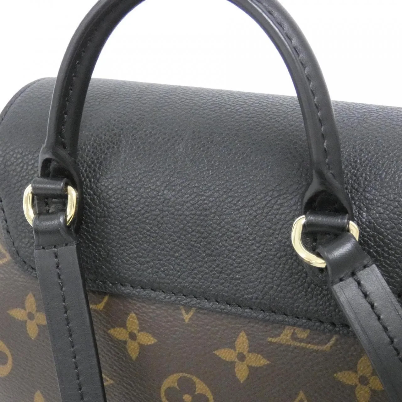 LOUIS VUITTON Montsouris M45515 Backpack Monogram 黑色 Monogram 中古品A - 縮圖 6