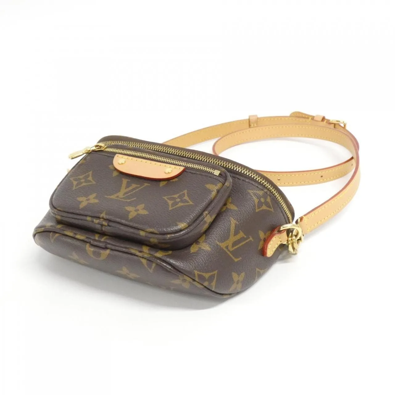 LOUIS VUITTON Bum Bag M82335 Shoulder Monogram 黑色 Monogram 中古品A - 縮圖 3