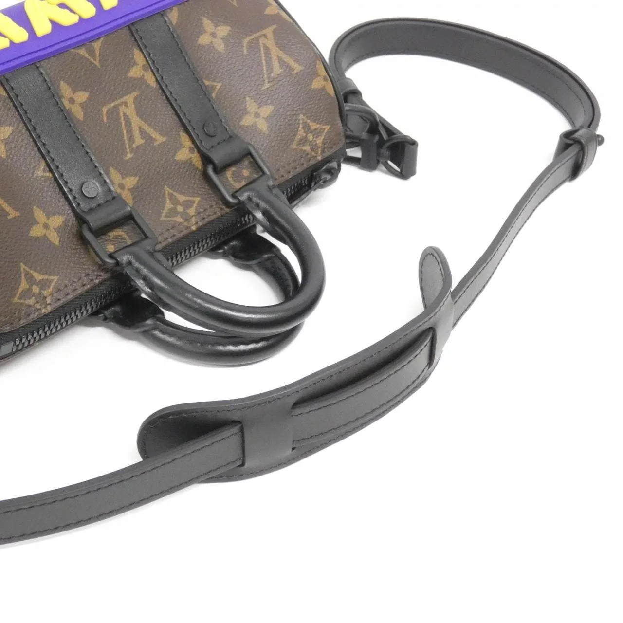 LOUIS VUITTON Keepall M45788 Boston Monogram 黑色 Monogram 中古品A - 縮圖 4
