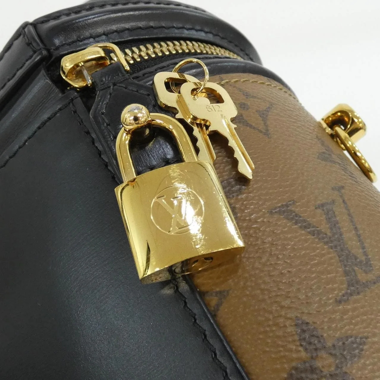 LOUIS VUITTON M43986 Handbag Monogram 黑色 Monogram 中古品A - 縮圖 4