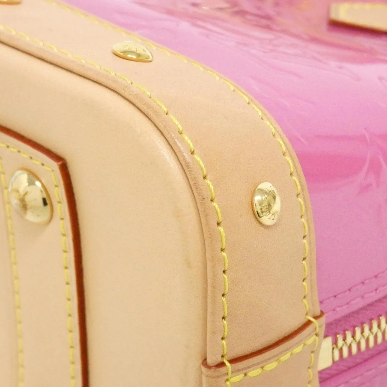 LOUIS VUITTON Alma M90611 Handbag Vernis Pink Vernis Rank A - Thumbnail 3
