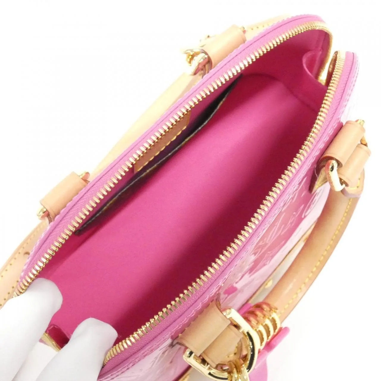 LOUIS VUITTON Alma M90611 Handbag Vernis Pink Vernis Rank A - Thumbnail 9