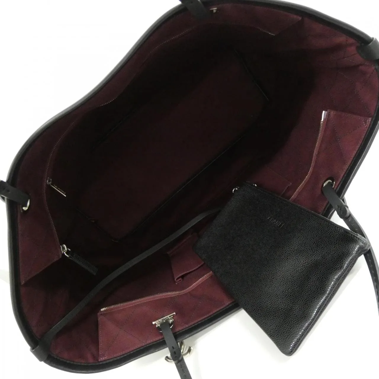 CHANEL Handbag Grained Calfskin Black Grained Calfskin Rank A - Thumbnail 10