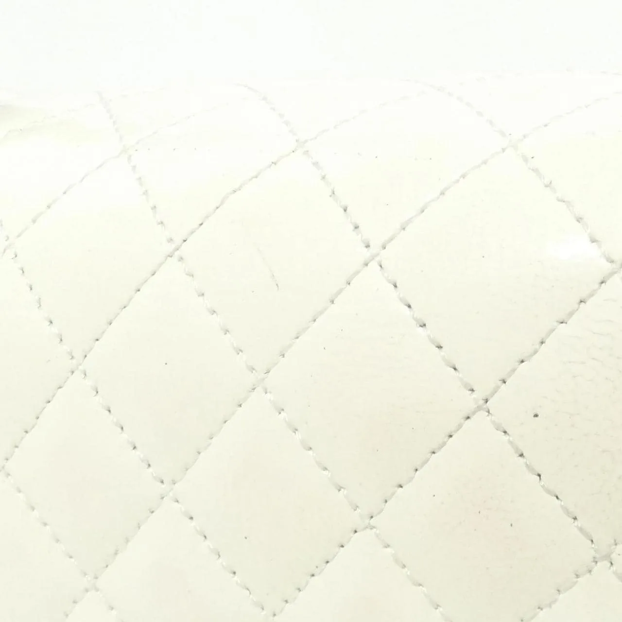 CHANEL Boy Chanel 92193 Shoulder Patent Leather 白色 漆皮 中古品B - 縮圖 7