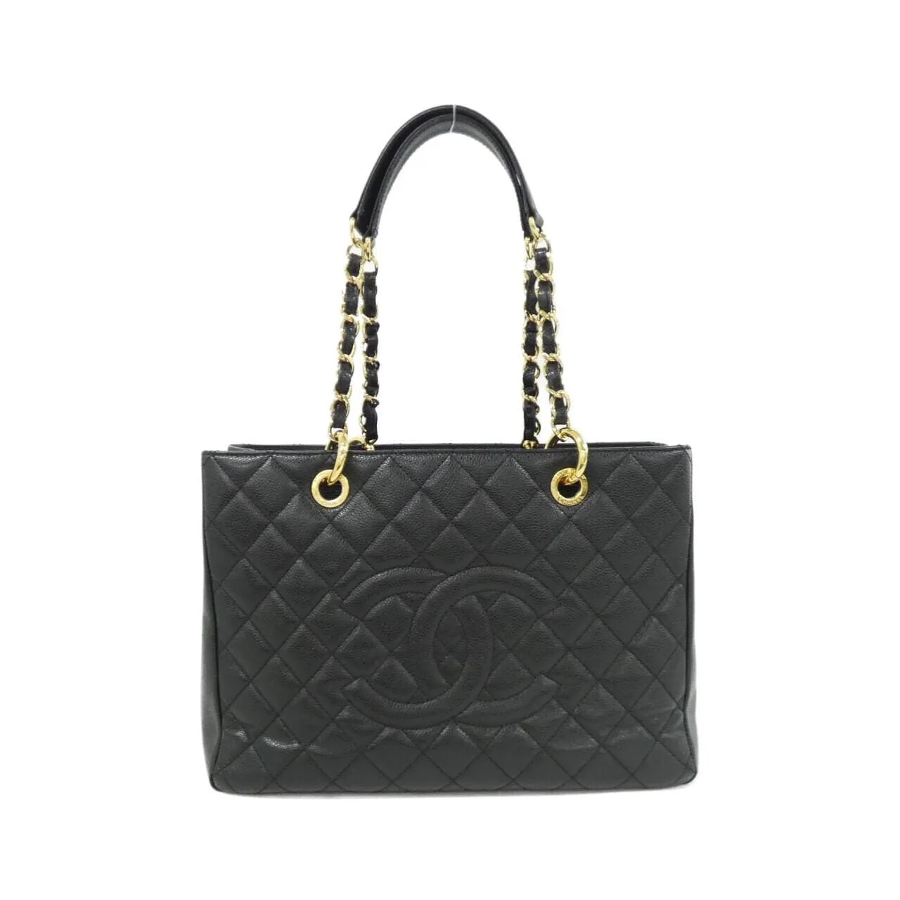 CHANEL 50995 Shoulder Grained Calfskin Black