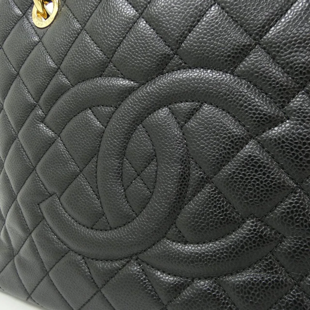 CHANEL 50995 Shoulder Grained Calfskin 黑色 荔枝紋牛皮 中古品A - 縮圖 4