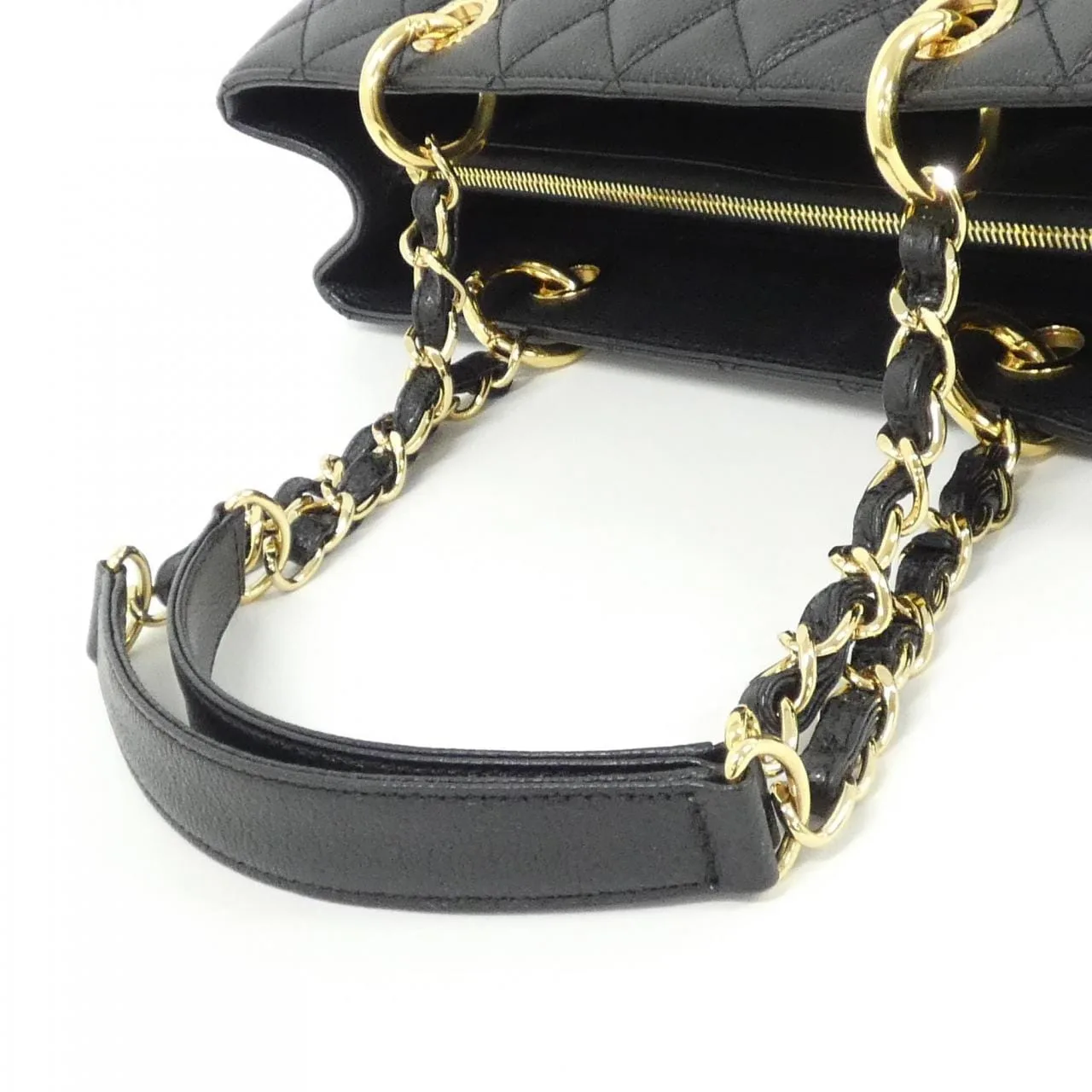 CHANEL 50995 Shoulder Grained Calfskin 黑色 荔枝紋牛皮 中古品A - 縮圖 8