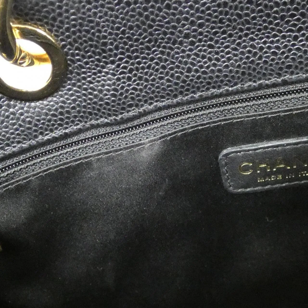 CHANEL 50995 Shoulder Grained Calfskin 黑色 荔枝紋牛皮 中古品A - 縮圖 10