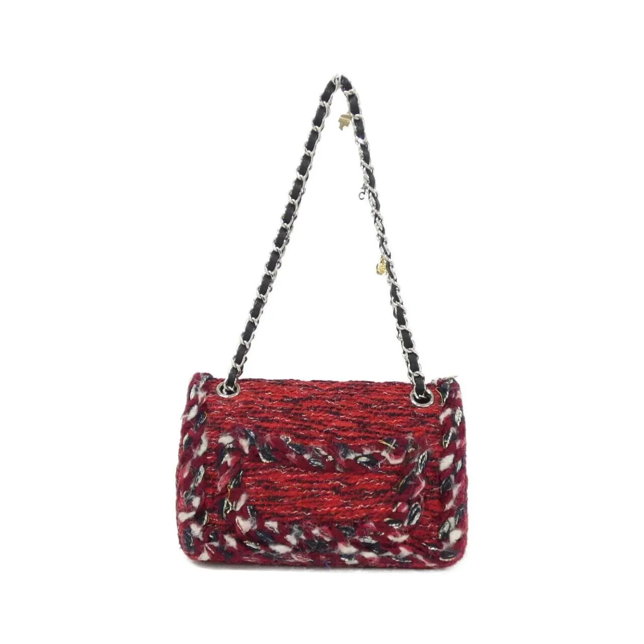 CHANEL Shoulder Tweed 黑色 粗花呢 中古品A - 縮圖 2