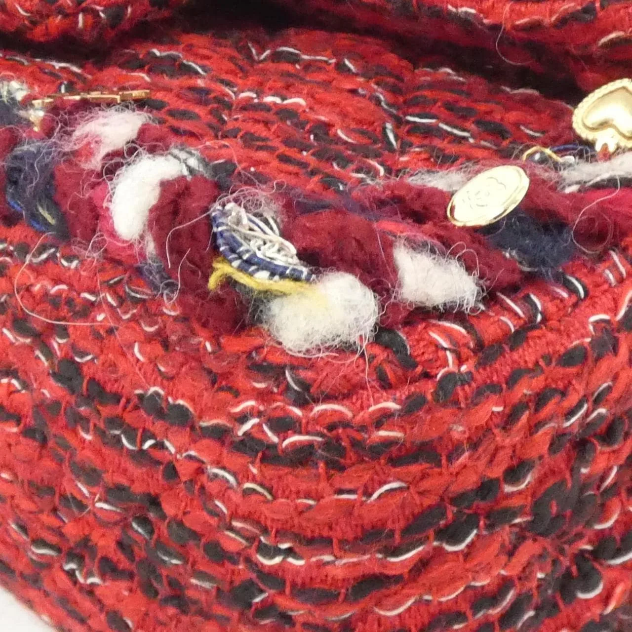 CHANEL Shoulder Tweed 黑色 粗花呢 中古品A - 縮圖 3