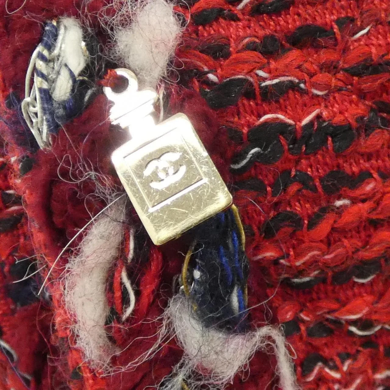 CHANEL Shoulder Tweed 黑色 粗花呢 中古品A - 縮圖 7