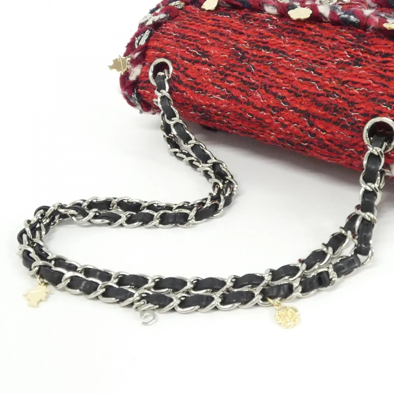 CHANEL Shoulder Tweed 黑色 粗花呢 中古品A - 縮圖 8