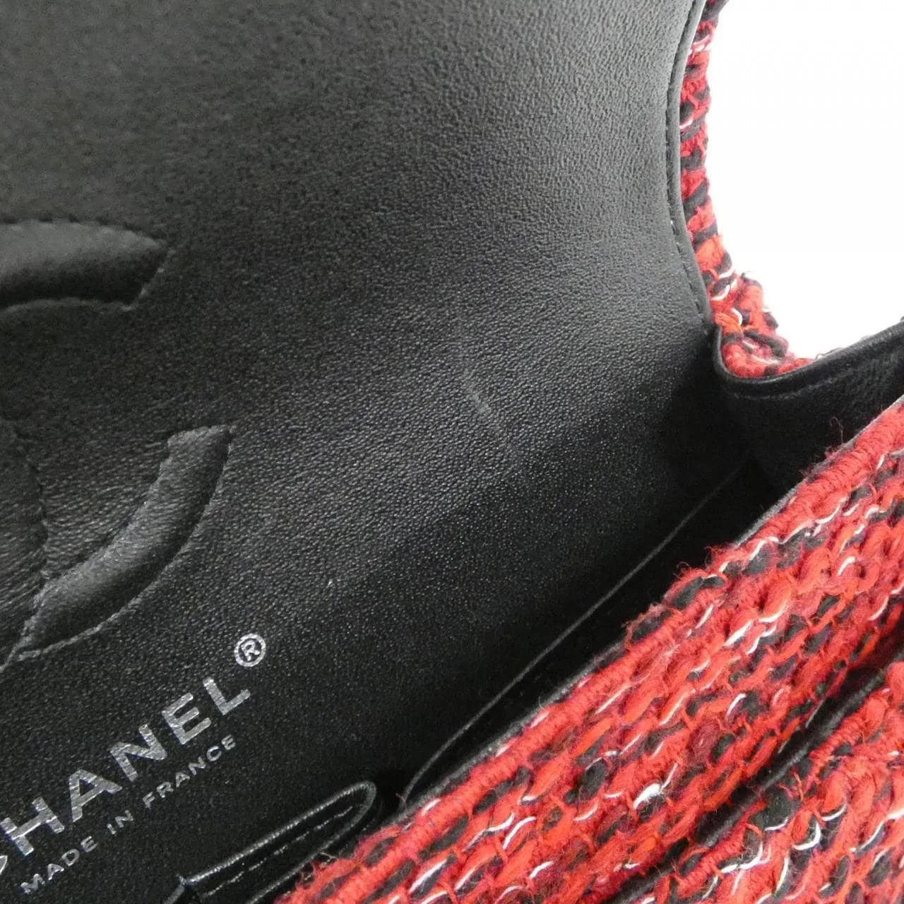 CHANEL Shoulder Tweed 黑色 粗花呢 中古品A - 縮圖 10