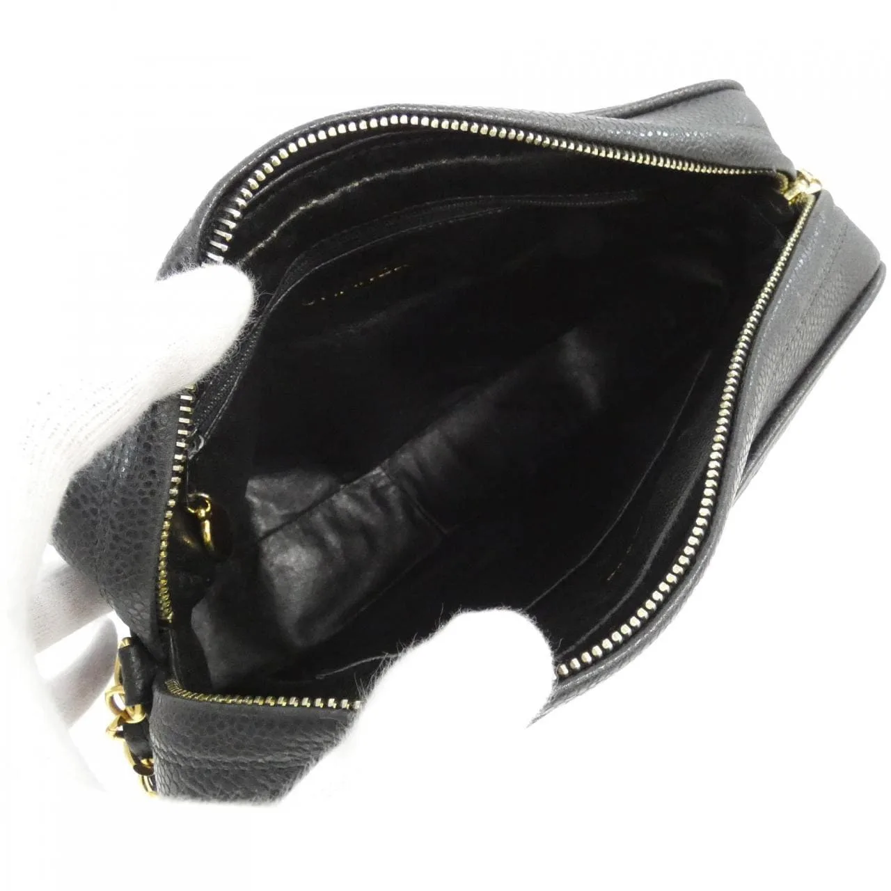 CHANEL Shoulder Caviar Leather
