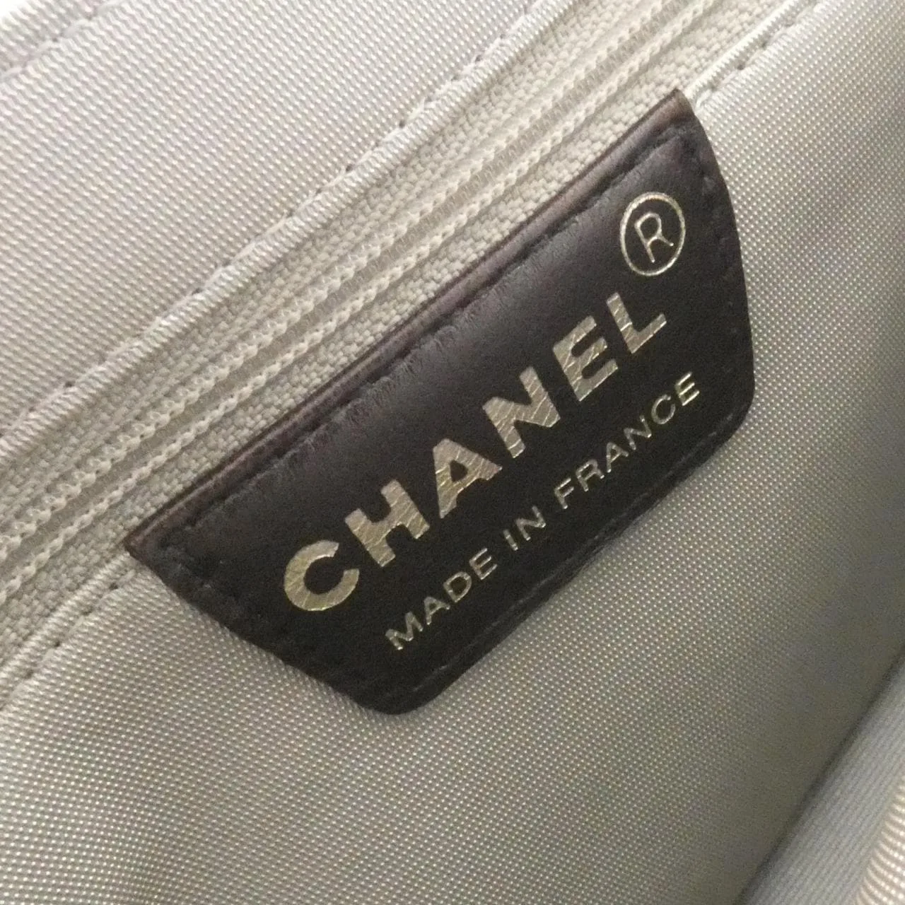 CHANEL Handbag Nylon Grey Nylon Rank B - Thumbnail 6