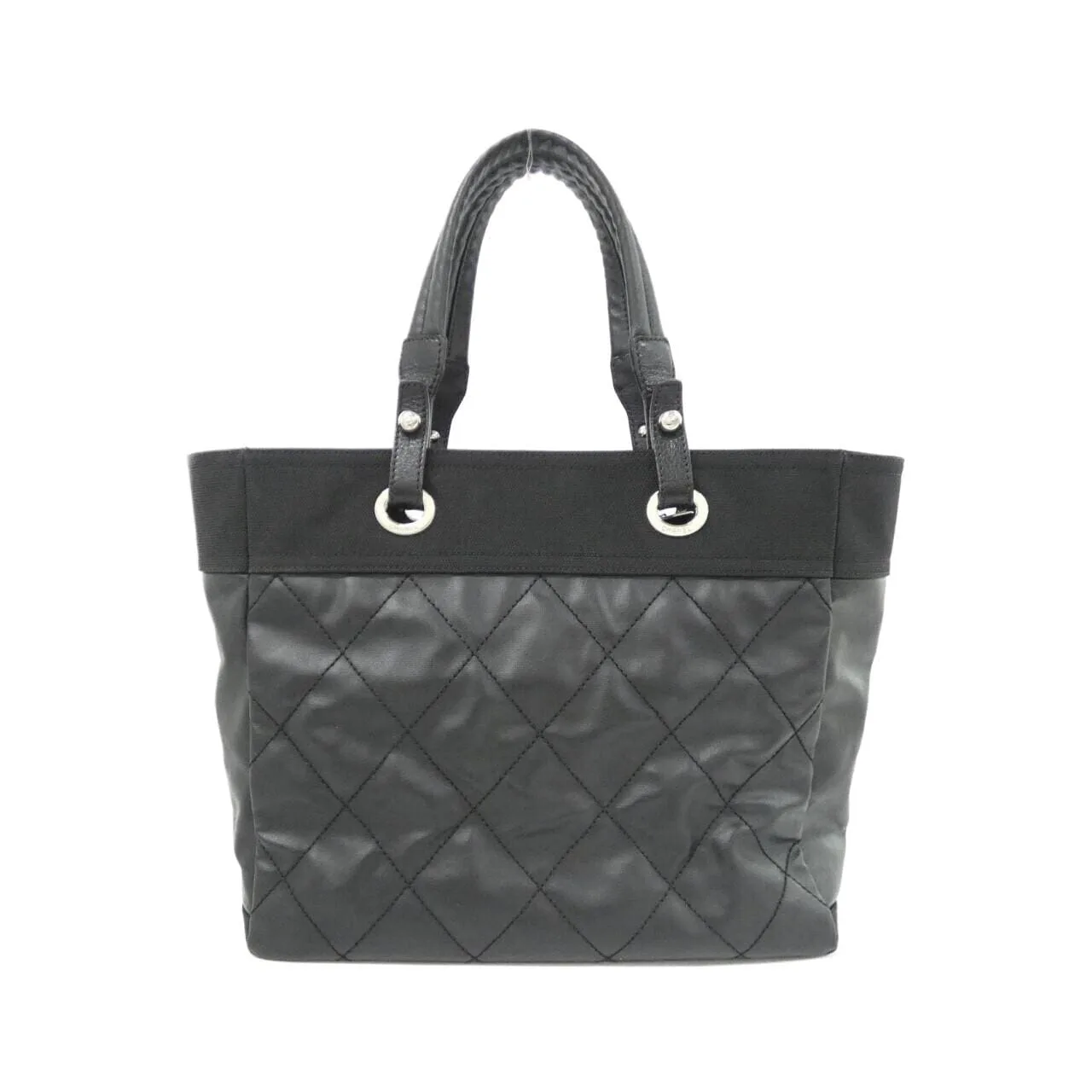 CHANEL 34209 Handbag Canvas 黑色 帆布 中古品A - 縮圖 2